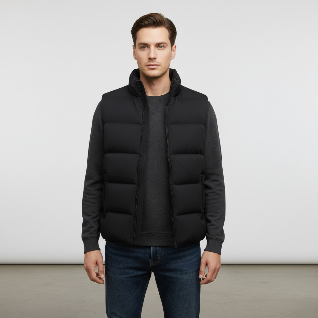 Men’s Fleece-Lined Quilted Puffer Gilet