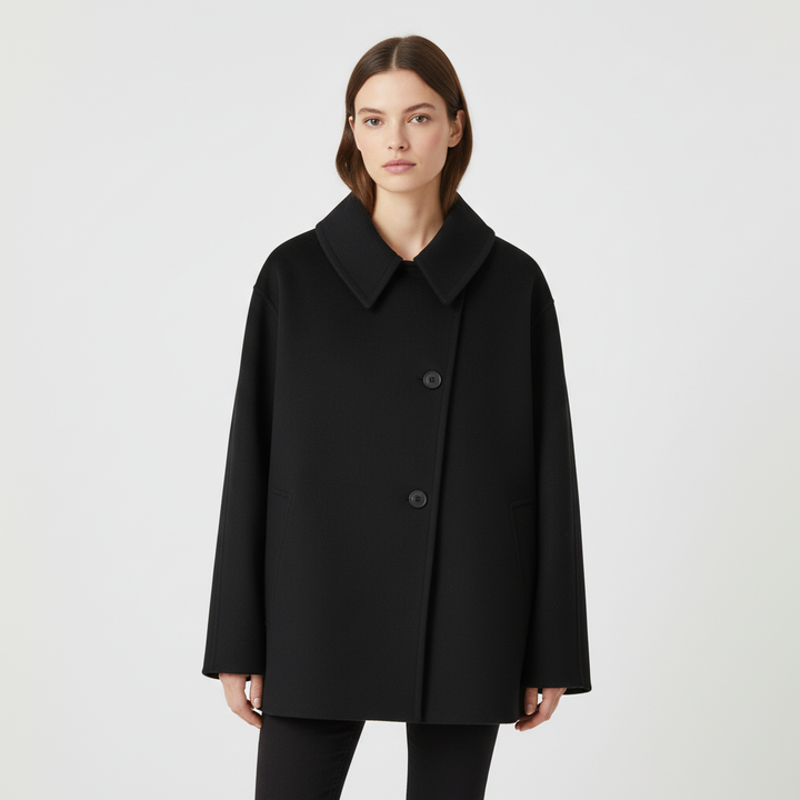 Women's Wool Blend Pea Coat Overcoat Jacket