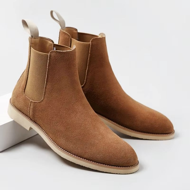 Men's Suede Leather Chelsea Boots