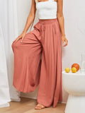 Women's Linen Wide Leg Trousers High Waisted Palazzo Pants