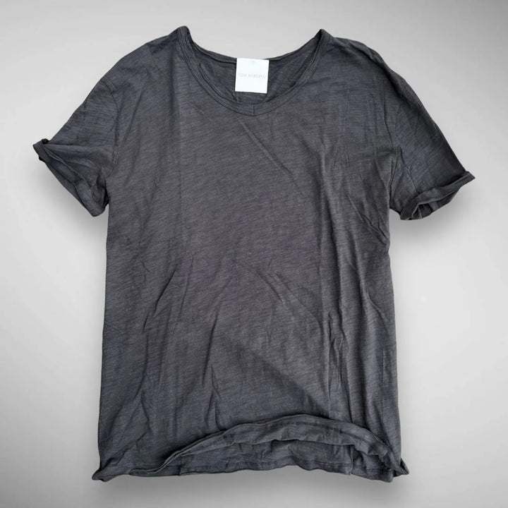 Men's Linen Blend Textured Crew Neck T-Shirt
