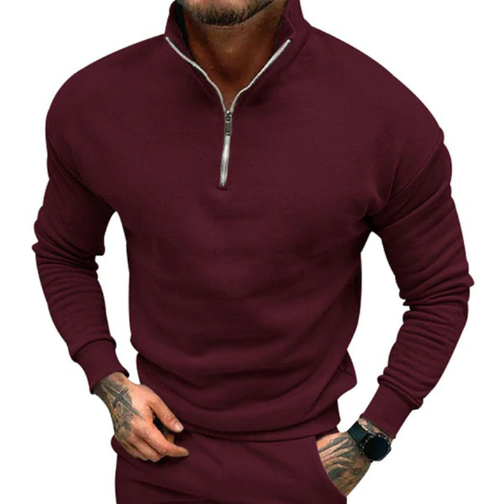 Men's Fleece Quarter-Zip Pullover Sweatshirt