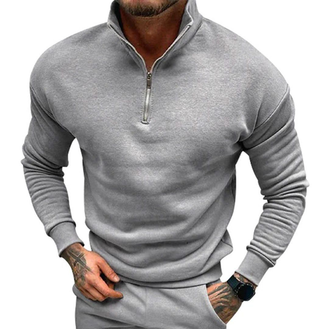 Men's Fleece Quarter-Zip Pullover Sweatshirt