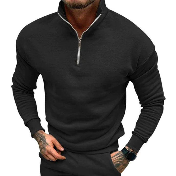 Men's Fleece Quarter-Zip Pullover Sweatshirt