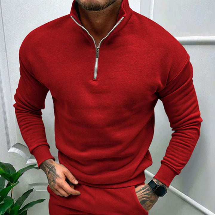 Men's Fleece Quarter-Zip Pullover Sweatshirt