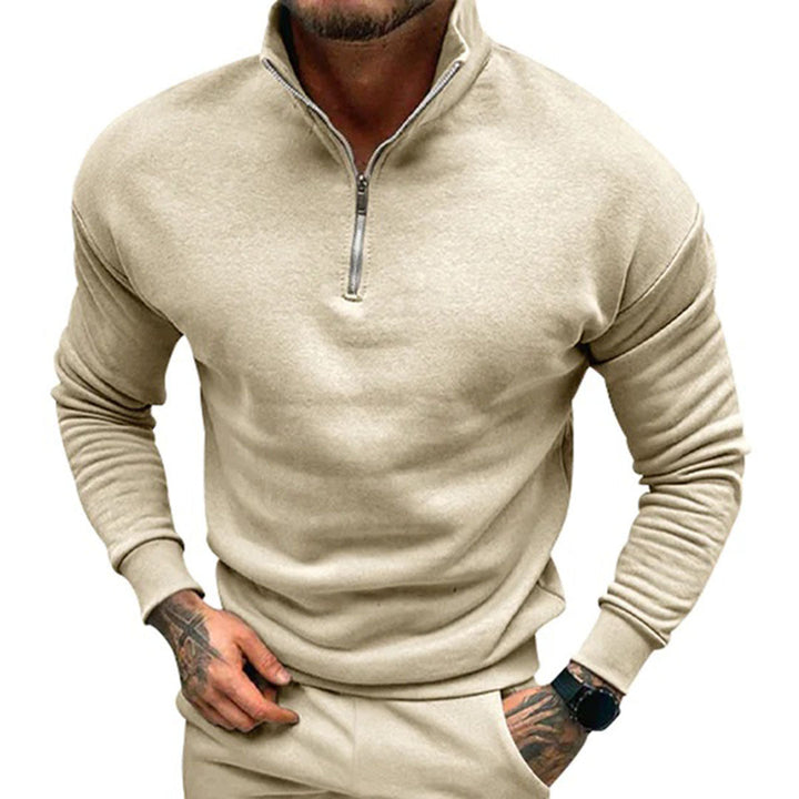 Men's Fleece Quarter-Zip Pullover Sweatshirt