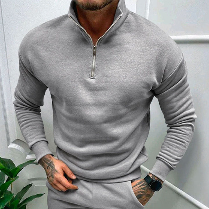 Men's Fleece Quarter-Zip Pullover Sweatshirt