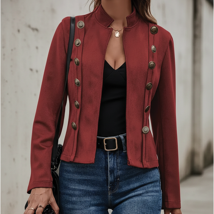 Womens Wool Military Blazer Jacket