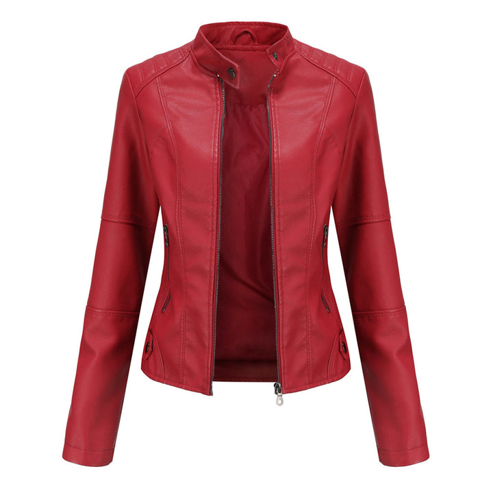 Women's Faux Leather Moto Biker Jacket