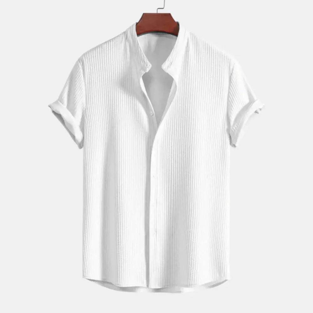 Ribbed Shirt For Men | Tailored Fit | White