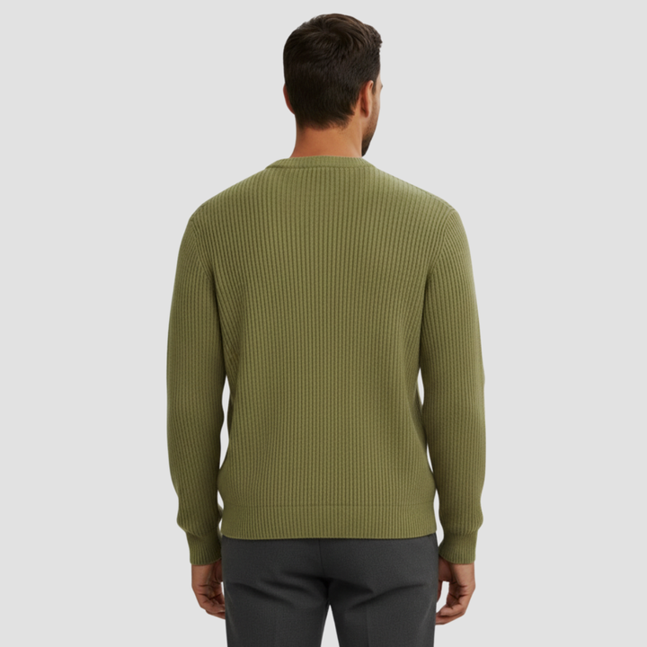 Men's Merino Wool Knit Crew Neck Jumper