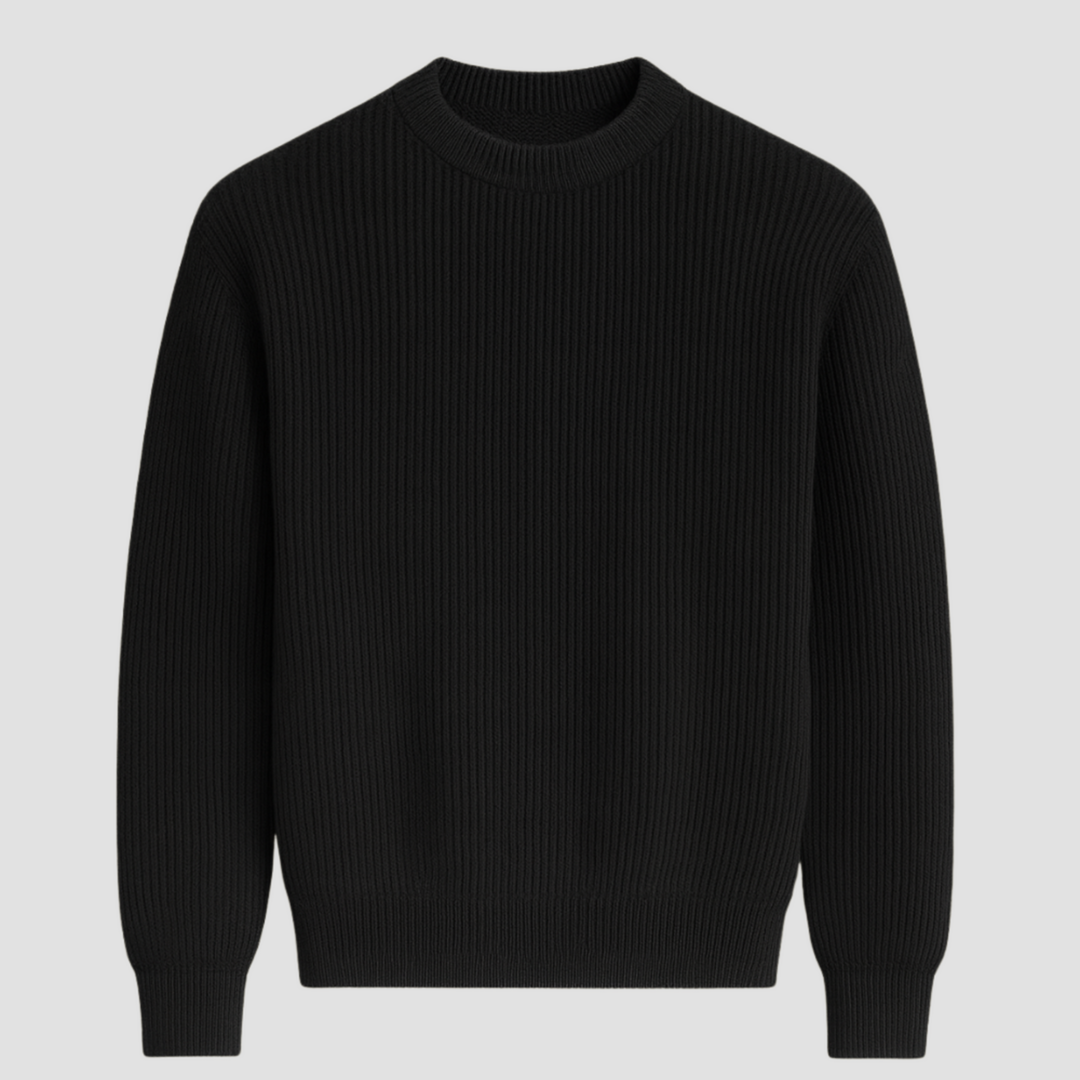 Men's Merino Wool Knit Crew Neck Jumper Sweater