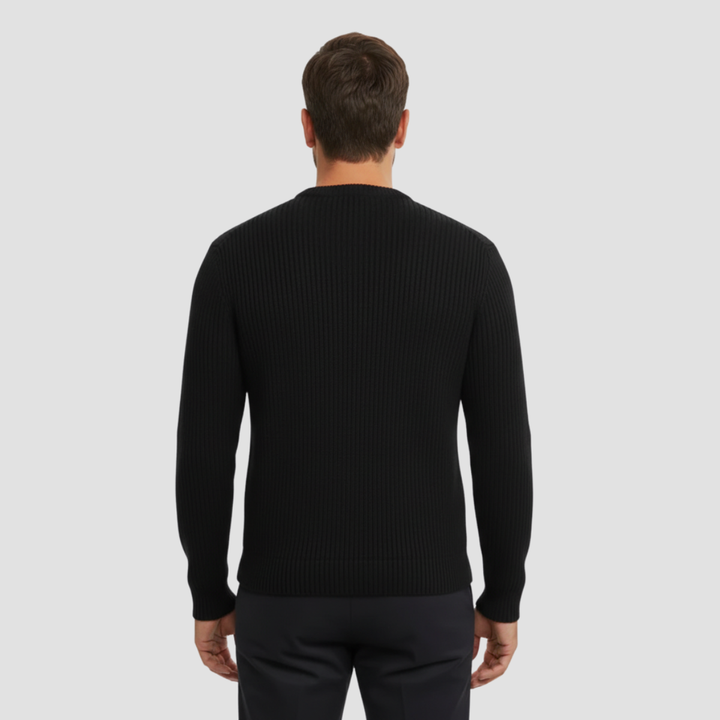 Men's Merino Wool Knit Crew Neck Jumper Sweater