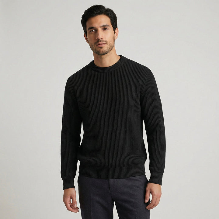 Men's Merino Wool Knit Crew Neck Jumper Sweater