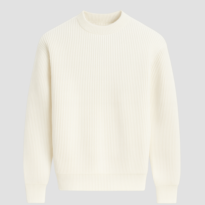 Men's Merino Wool Knit Crew Neck Jumper Sweater