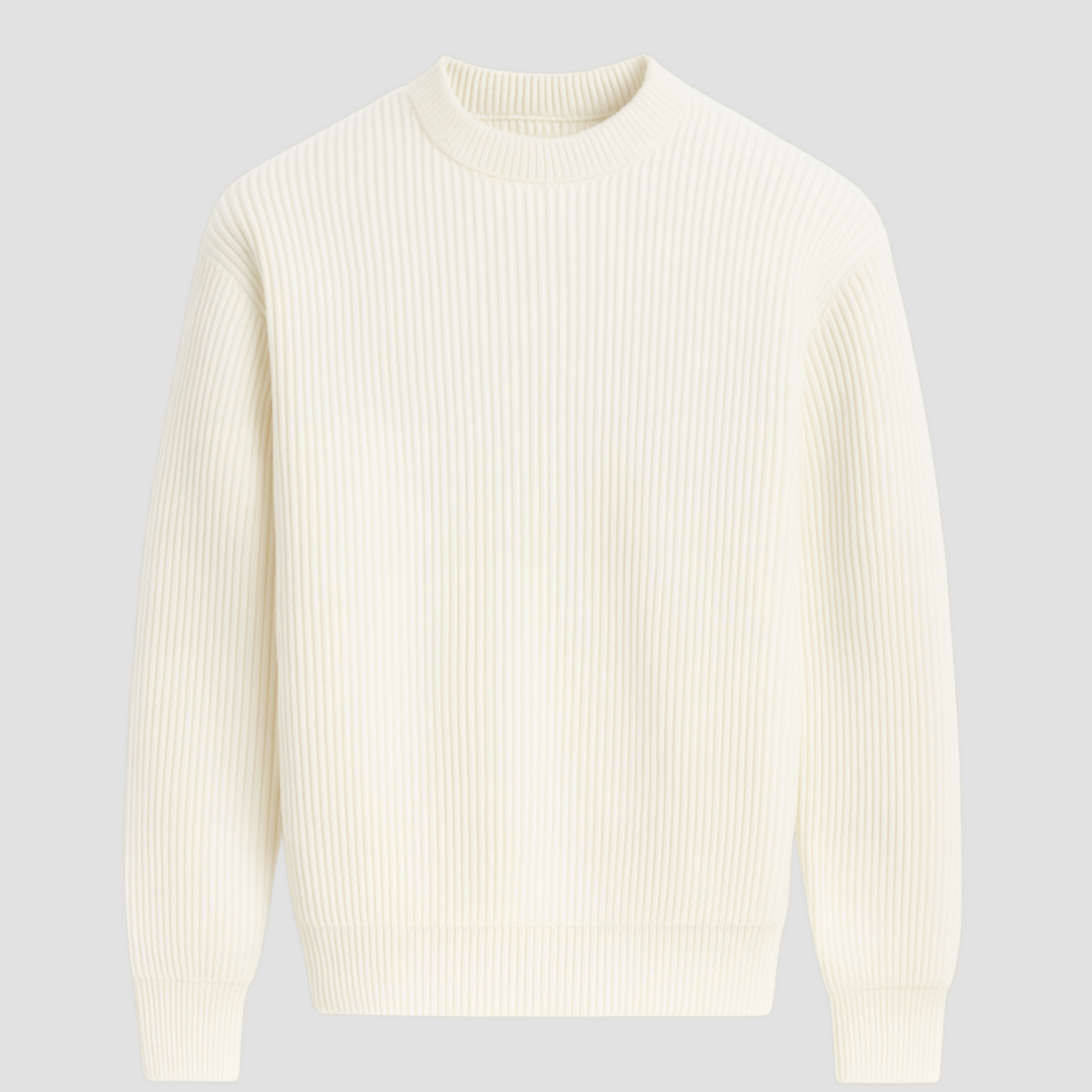 Men's Merino Wool Knit Crew Neck Jumper Sweater