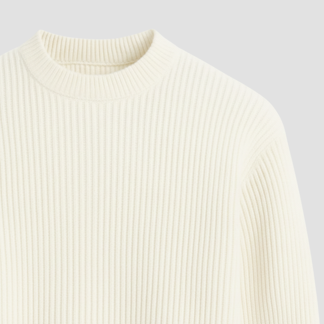 Men's Merino Wool Knit Jumper Crew Neck Sweater