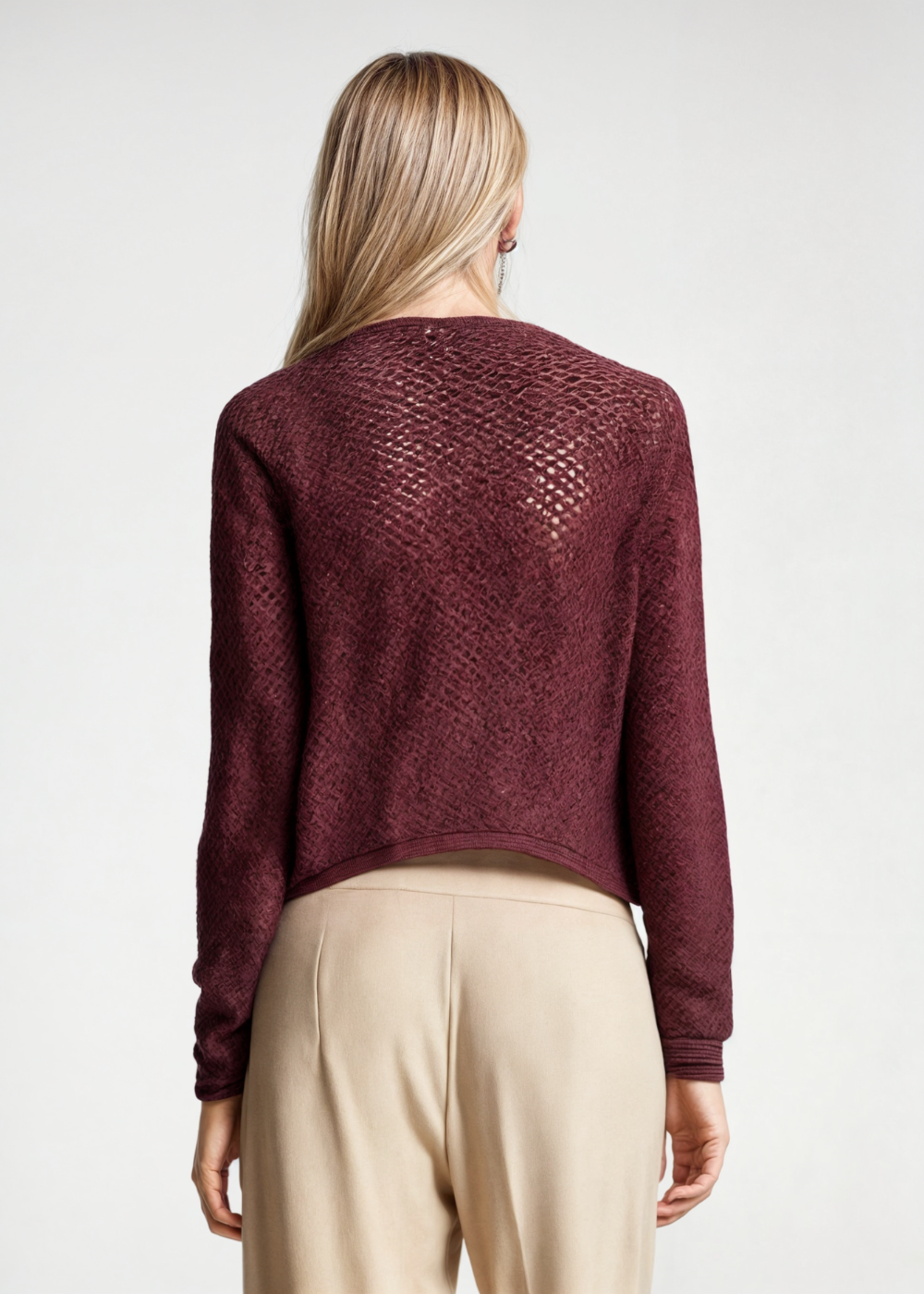 Women Cardigan Knitwear Wool Mix Sweater