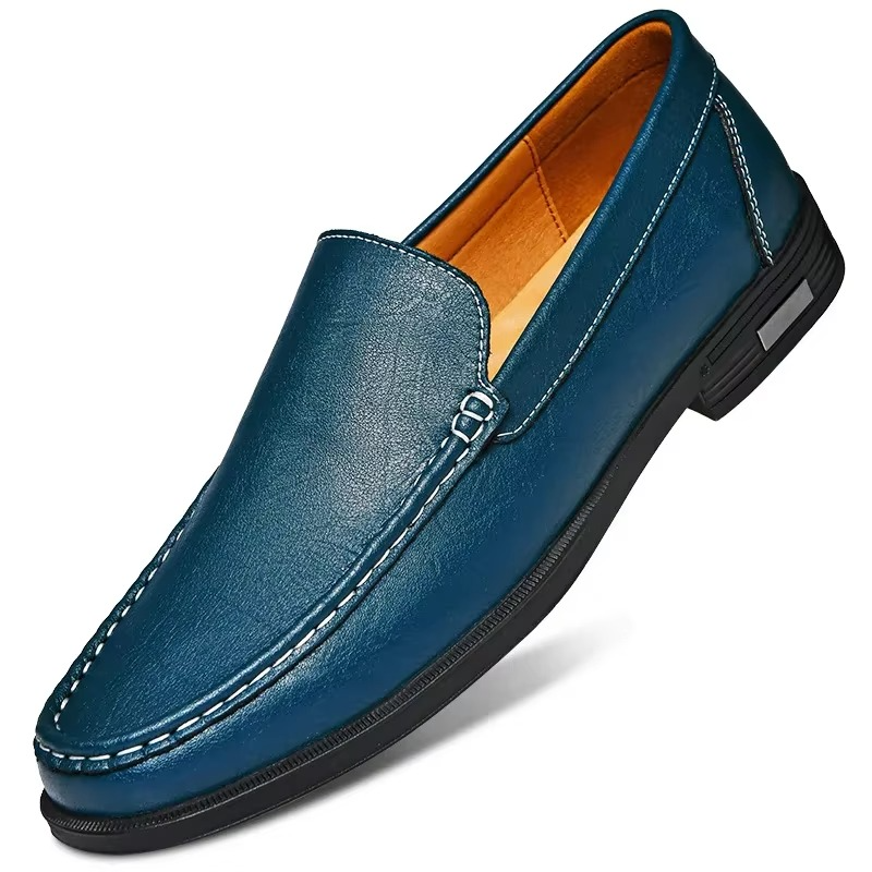 Men's Leather Loafers Slip-On Shoes