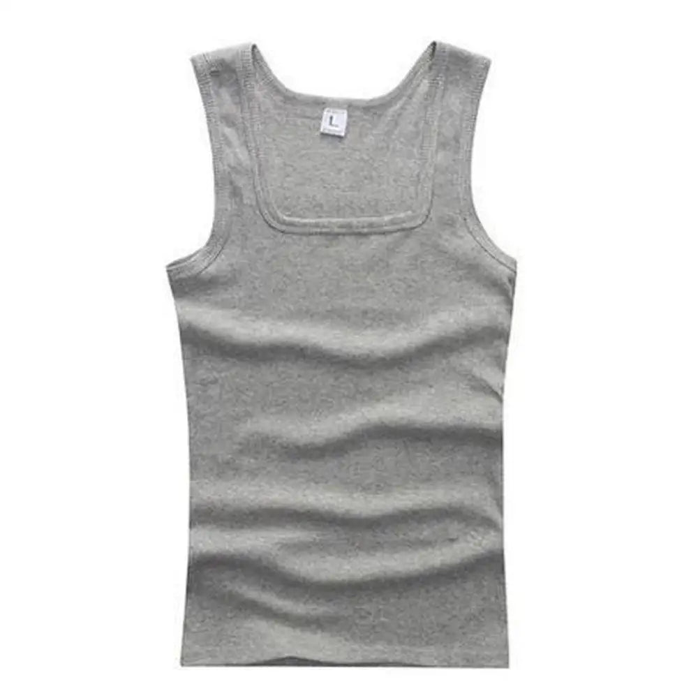 Men's Ribbed Knit Athletic Vest Undershirt Gym Tank Top
