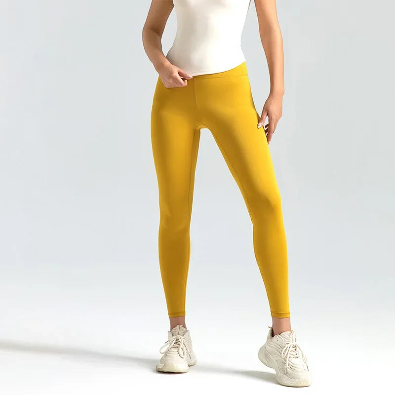 Women's Nylon High Waist Seamless Yoga Leggings Booty Lift Gym Tights