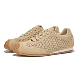 Women's Suede Woven Sneakers Casual Low Top Shoes