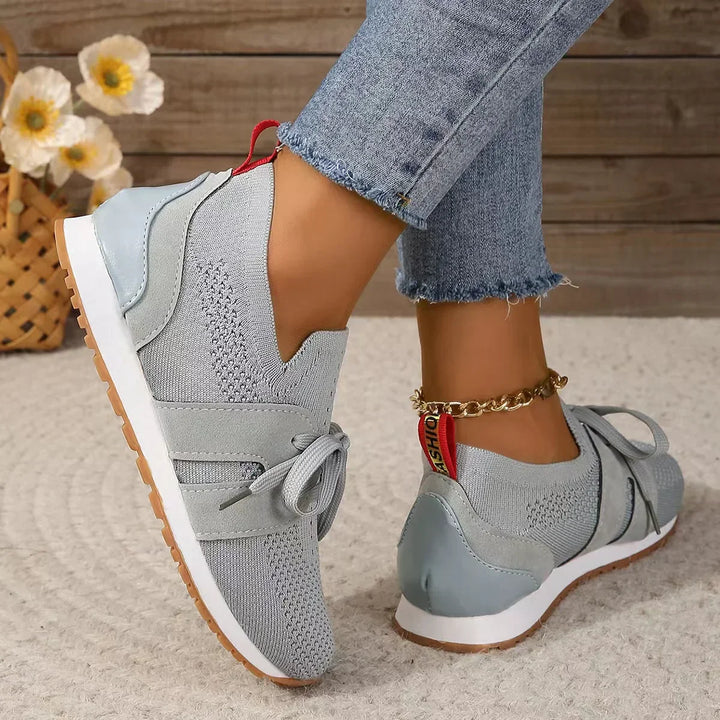 Women Sneakers Mesh Knit Low Top Lightweight Walking Shoes
