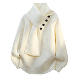 Women's Knit Jumper Merino Wool Cowl Neck Pullover Sweater