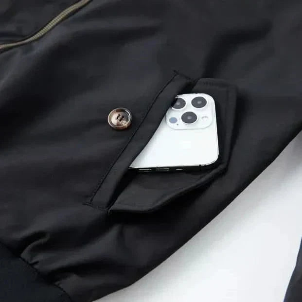 Men's Wool Blend Bomber Harrington Jacket Outerwear Coat