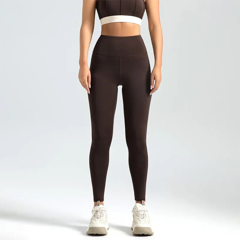 Women's Nylon High Waist Seamless Yoga Leggings Booty Lift Gym Tights