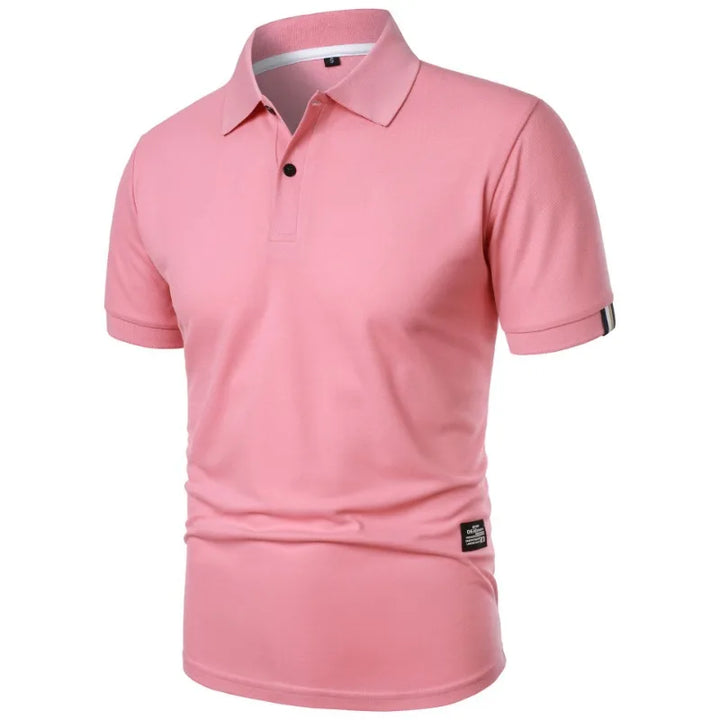 Men’s Silk Blend Wrinkle Resistant Short-Sleeve Polo