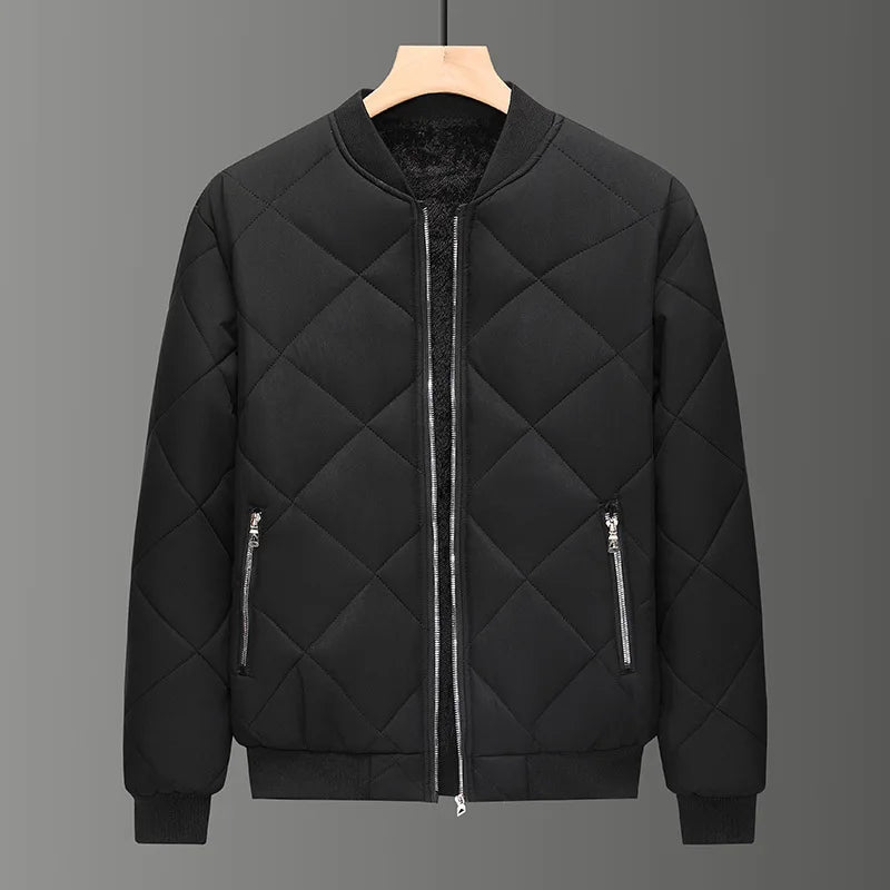 Men's Full-Zip Quilted Bomber Jacket