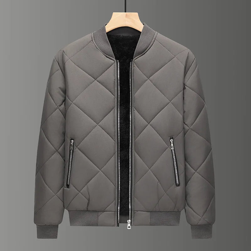 Men's Full-Zip Quilted Bomber Jacket