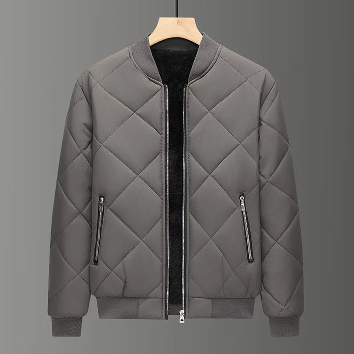 Men's Full-Zip Quilted Bomber Jacket