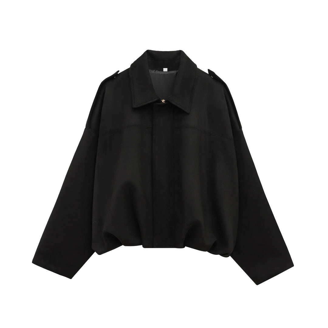 Women's Suede Bomber Jacket Casual Outerwear Coat