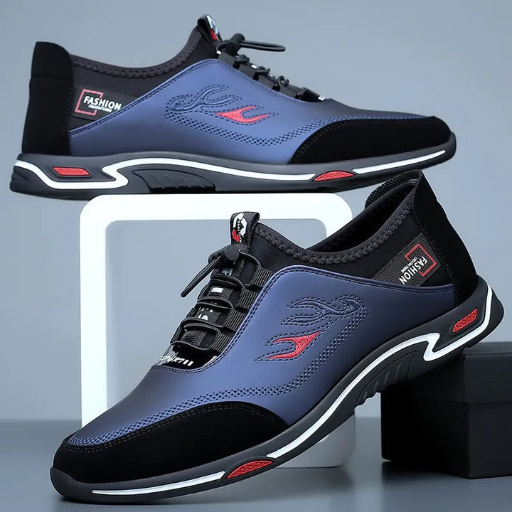 Men’s Leather Orthopedic Cushioned Slip-On Walking Sneakers