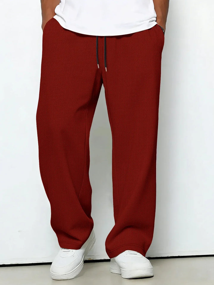 Men's Fleece Sweatpants Wide Leg Lounge Pants