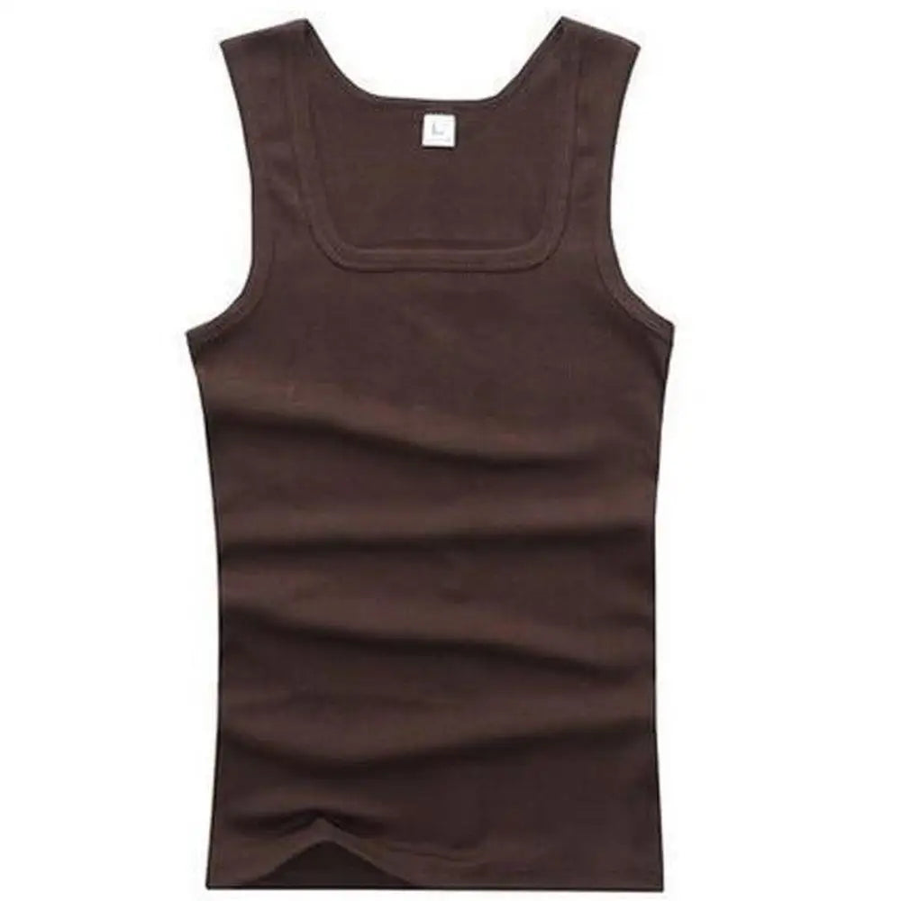 Men's Ribbed Knit Athletic Vest Undershirt Gym Tank Top