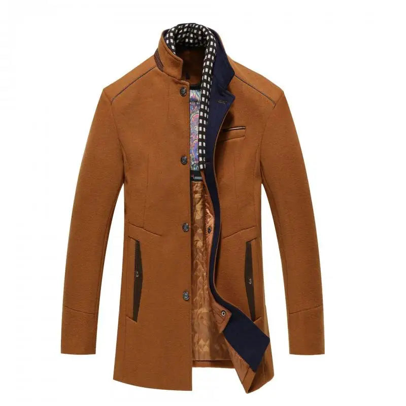 Men's Business Wool Blend Overcoat