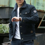 Men's Fleece Lined Trucker Cargo Work Jacket