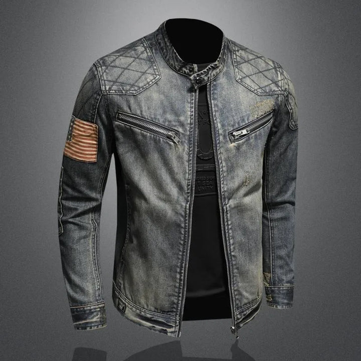 Men's Vintage Leather Biker Jacket
