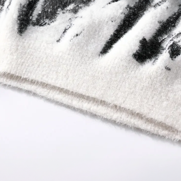 Women's Wool Knit Jumper Crewneck Sweater