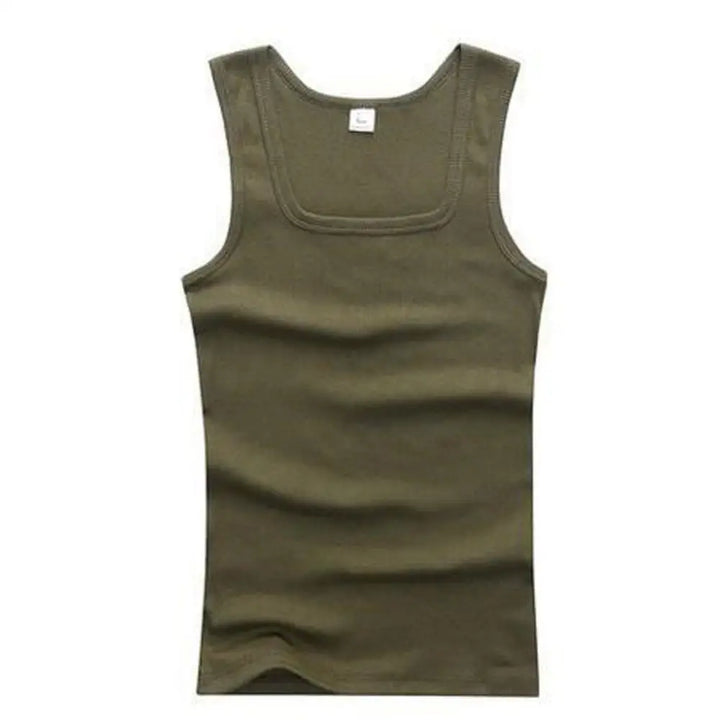 Men's Ribbed Knit Athletic Vest Undershirt Gym Tank Top