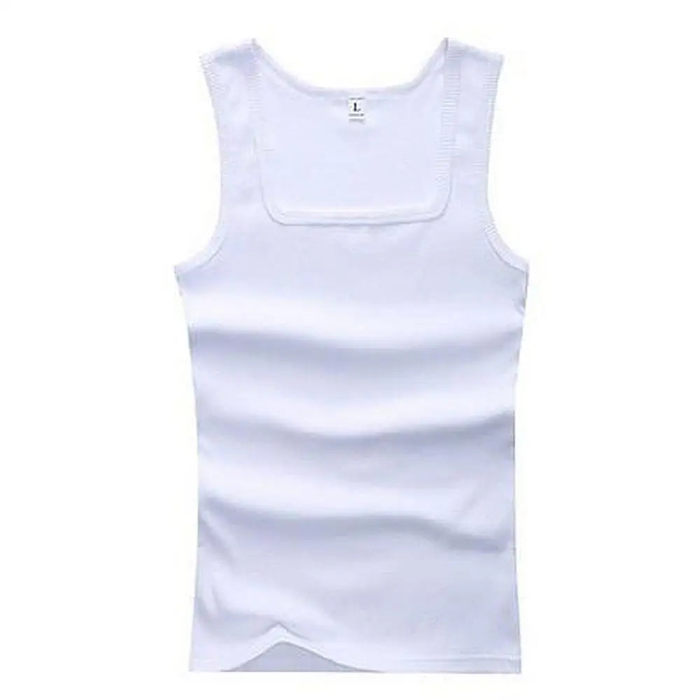 Men's Ribbed Knit Athletic Vest Undershirt Gym Tank Top