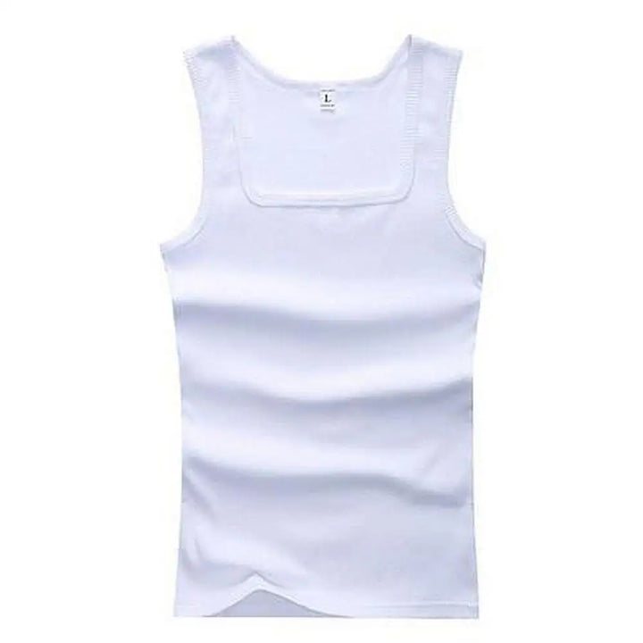 Men's Ribbed Knit Athletic Vest Undershirt Gym Tank Top