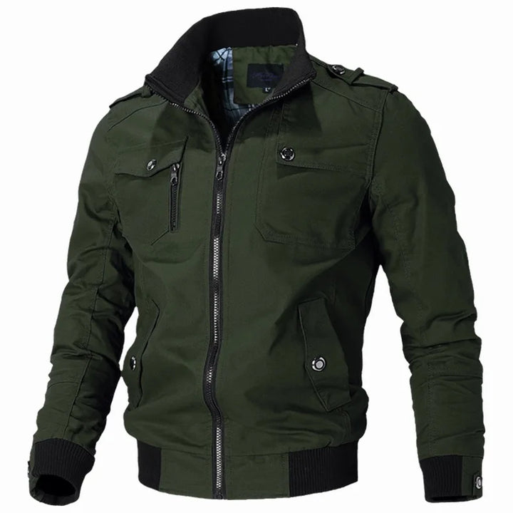 Men's Fleece Bomber Jacket Military Windbreaker Tactical Coat