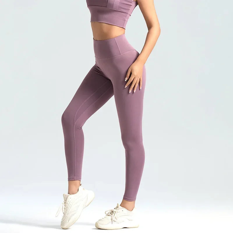 Women's Nylon High Waist Seamless Yoga Leggings Booty Lift Gym Tights