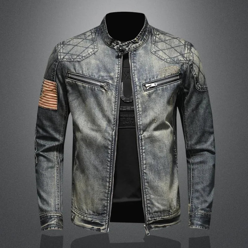 Men's Vintage Leather Biker Jacket