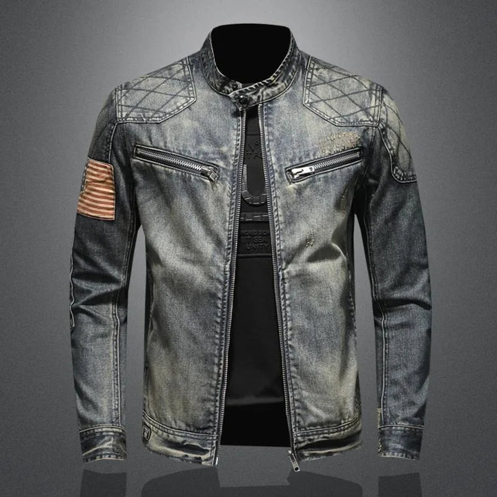 Men's Vintage Leather Biker Jacket