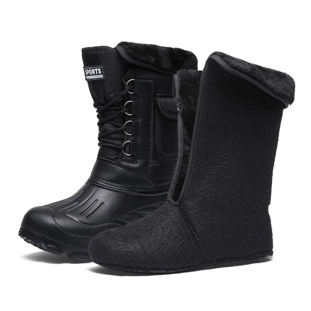 Men's Waterproof Rubber Camouflage Outdoor Snow Boots